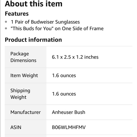 1990s Budweiser wayfarer red frame sunglasses - Picture 6 of 8